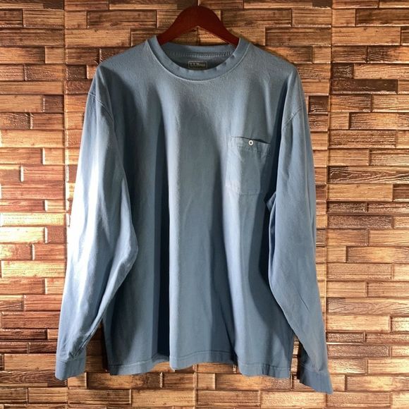 Bundle of 2 Mens L.L. Bean Long Sleeve T Shirts Blue & Gray - Picture 8 of 14